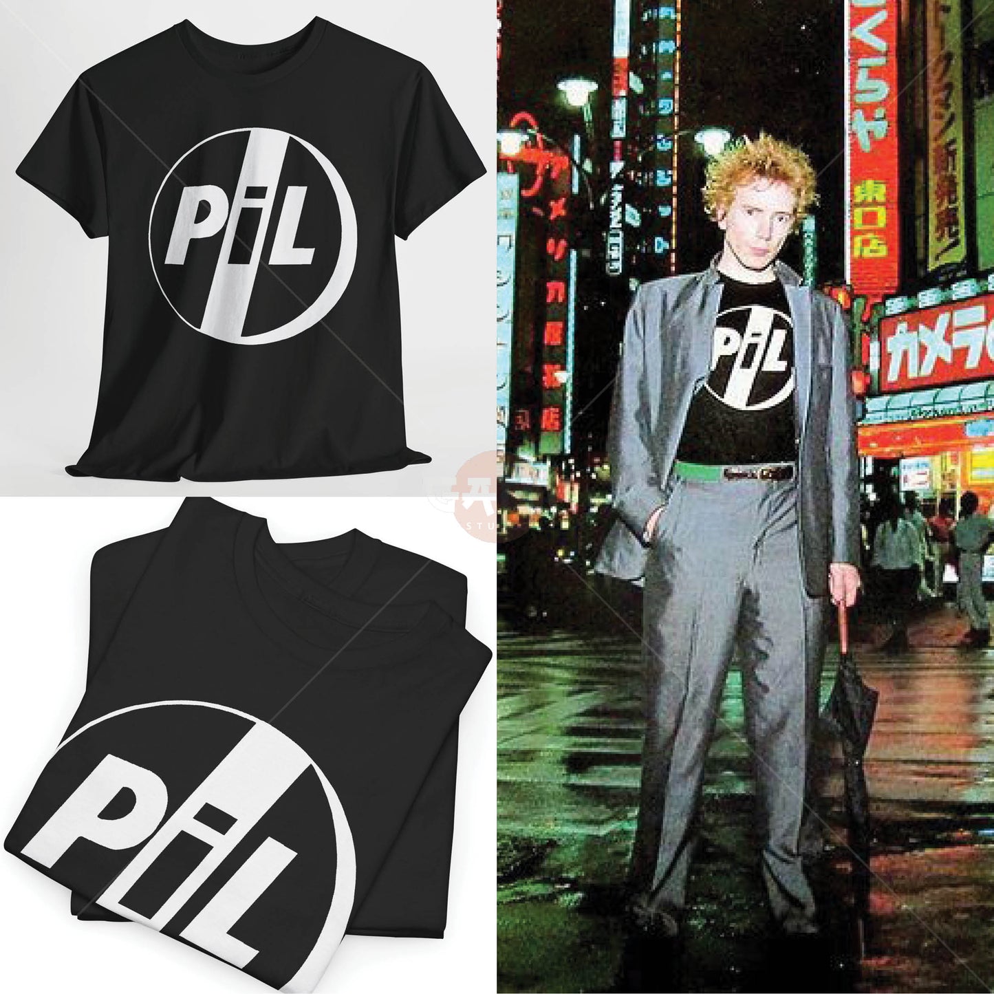 J0hn Lyd0n, J0hnny R0tten T-Shirt, Pil Tee Merch (Worn by J0hn Lyd0n) the S3x P1stols Band